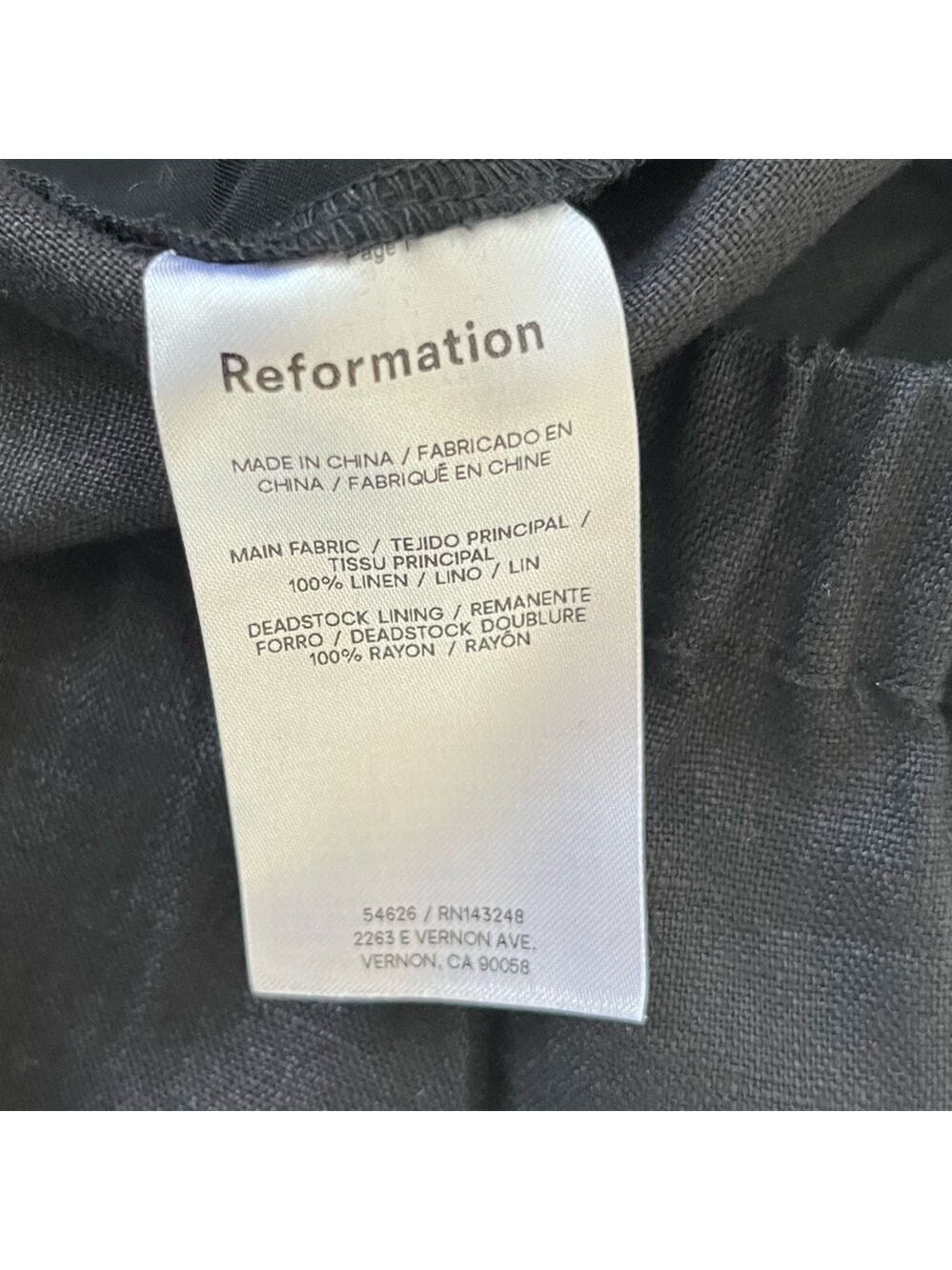 NWT Reformation Violet Linen Two Piece in Black Size 8 - Picture 12 of 15